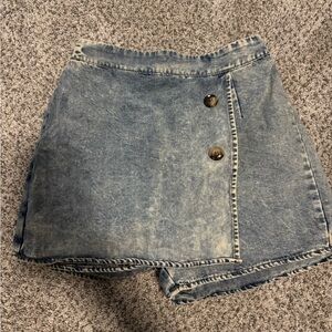 Promesa Blue Denim Skirt Shorts